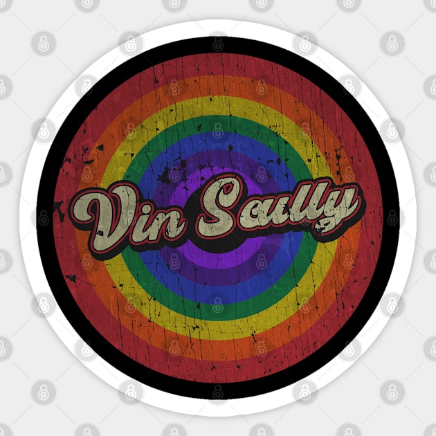 Vin Scully - RAINBOW Sticker by okaka